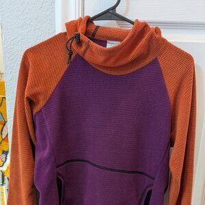 Melanzana Micro Grid Hoodie V2 (purple and orange)
